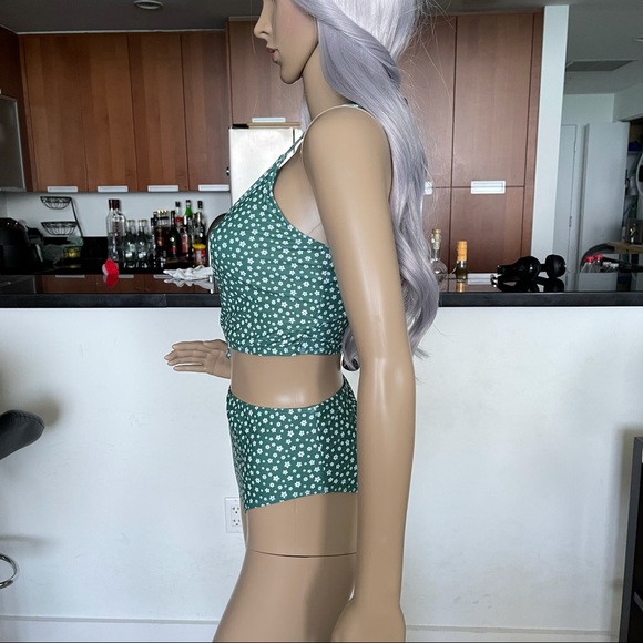 💚Green Floral Wrap High Waist Bikini Set 💚 - Picture 5 of 16